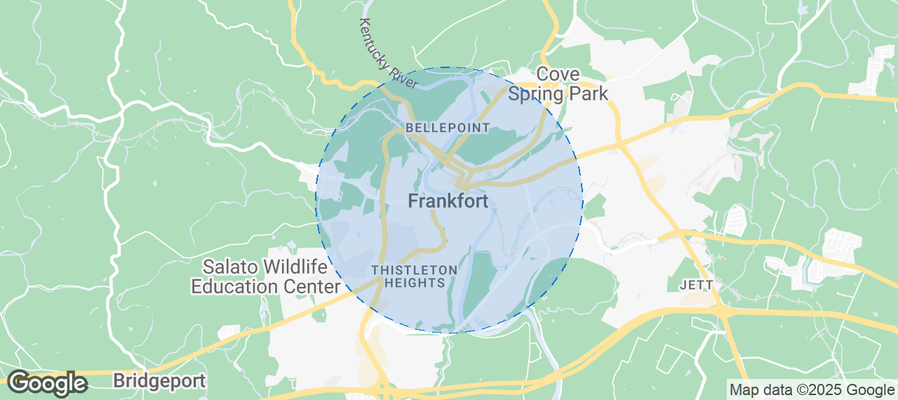 Map of Airbnb listings in Frankfort
