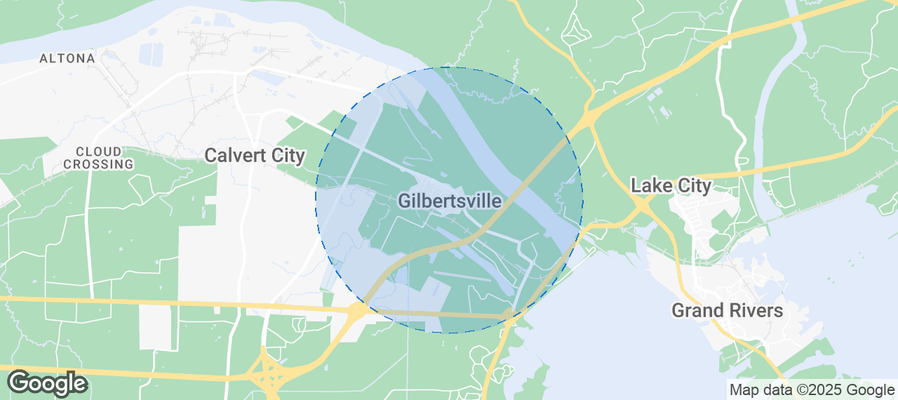 Map of Airbnb listings in Gilbertsville