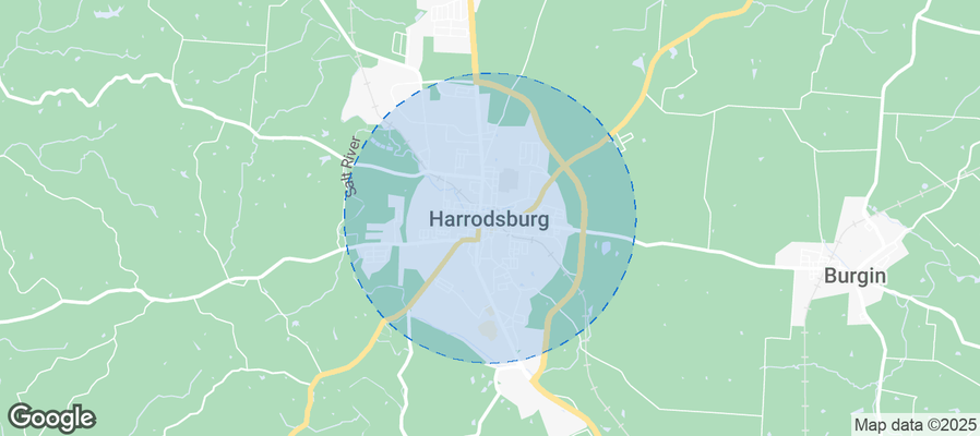 Map of Airbnb listings in Harrodsburg