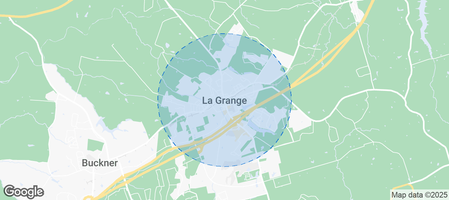 Map of Airbnb listings in La Grange