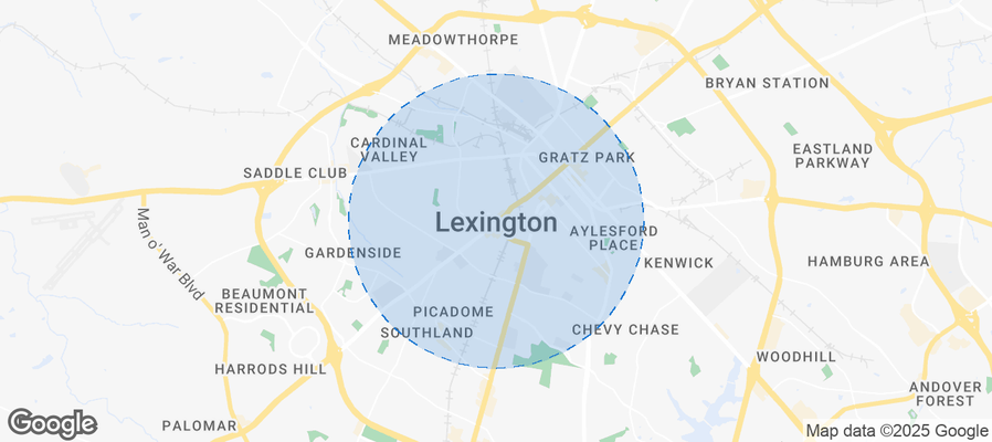 Map of Airbnb listings in Lexington