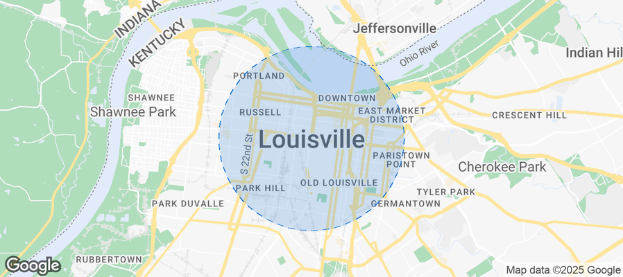 Map of Airbnb listings in Louisville