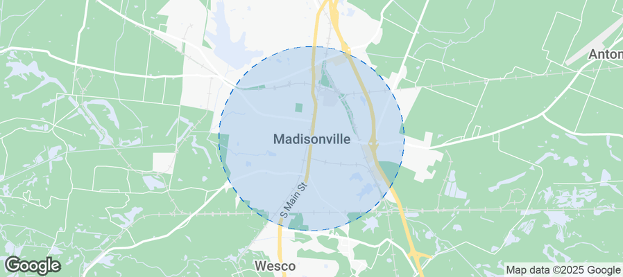 Map of Airbnb listings in Madisonville