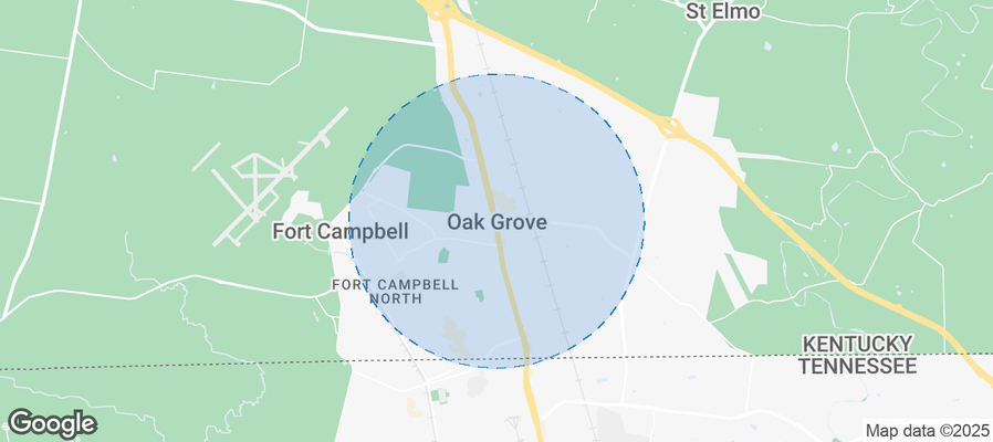 Map of Airbnb listings in Oak Grove