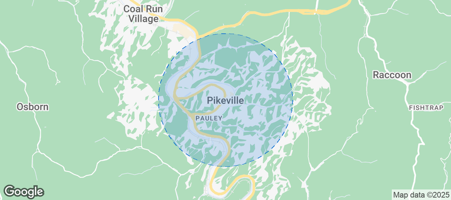 Map of Airbnb listings in Pikeville