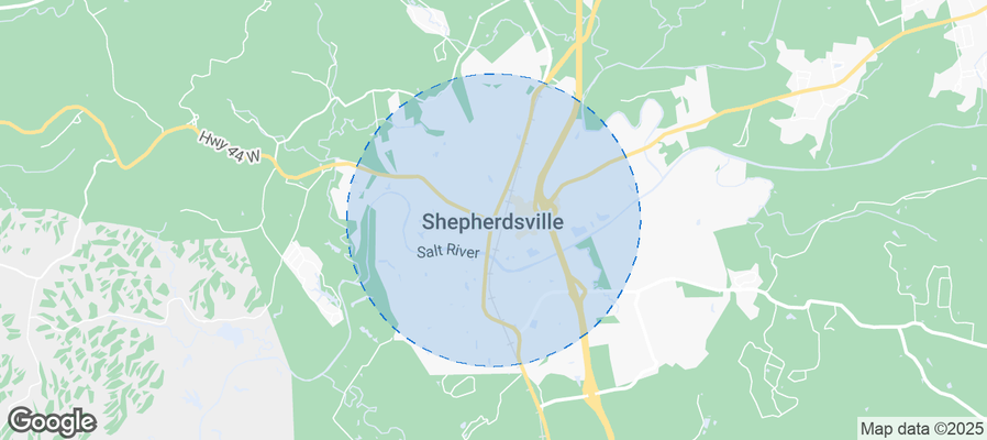 Map of Airbnb listings in Shepherdsville