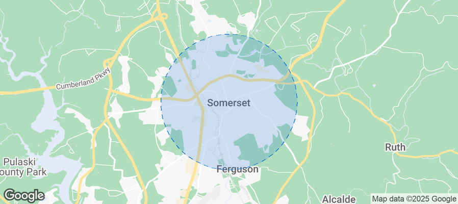 Map of Airbnb listings in Somerset