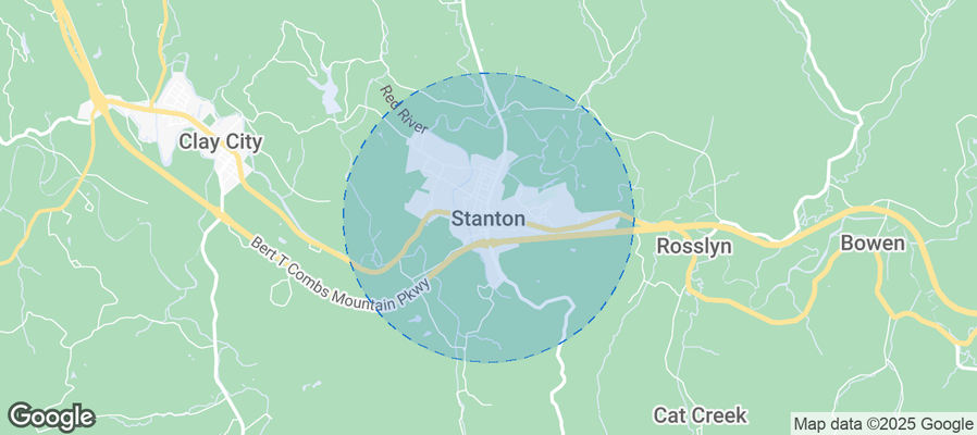 Map of Airbnb listings in Stanton