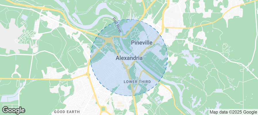 Map of Airbnb listings in Alexandria