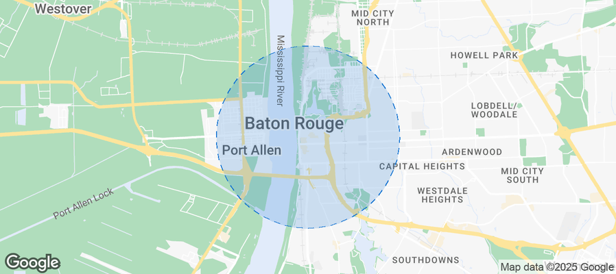 Map of Airbnb listings in Baton Rouge