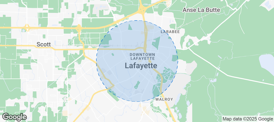 Map of Airbnb listings in Lafayette