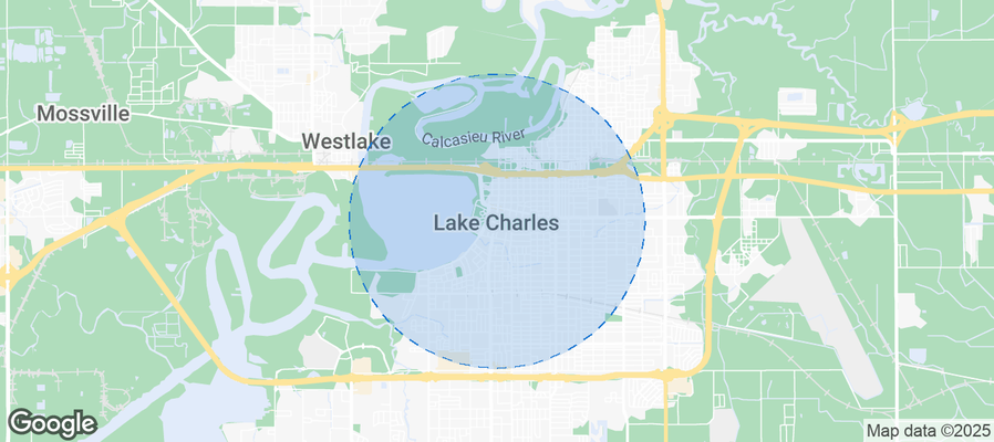 Map of Airbnb listings in Lake Charles