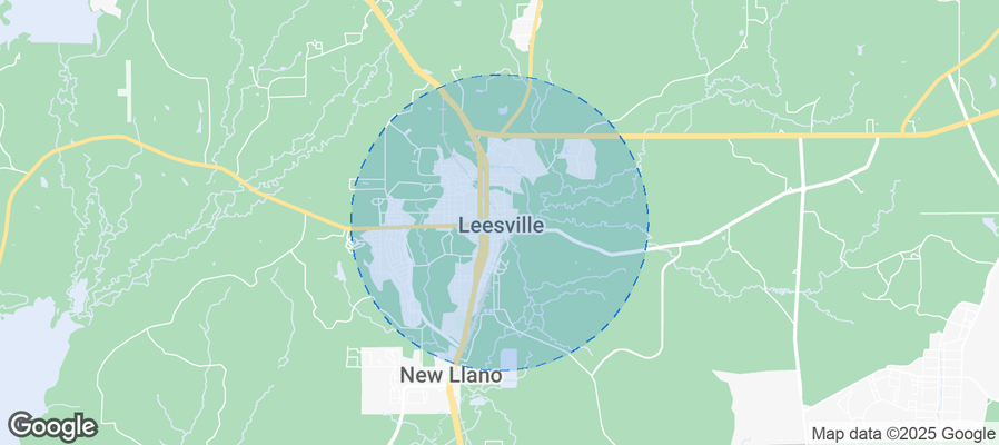 Map of Airbnb listings in Leesville
