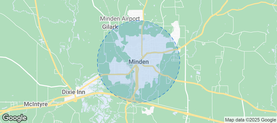 Map of Airbnb listings in Minden