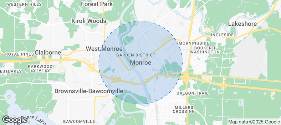Map of Airbnb listings in Monroe