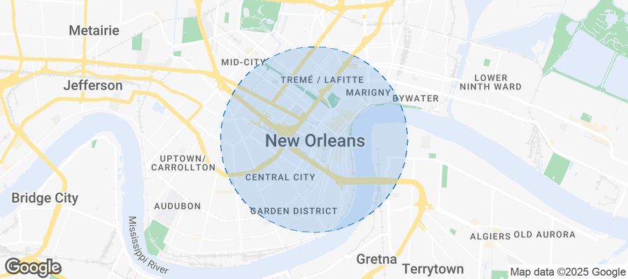 Map of Airbnb listings in New Orleans