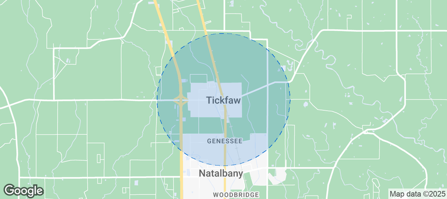 Map of Airbnb listings in Tickfaw