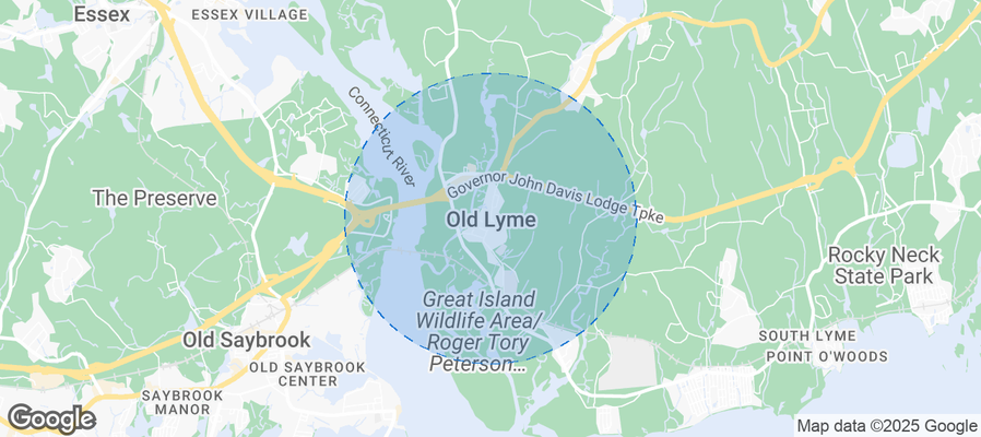 Map of Airbnb listings in Old Lyme