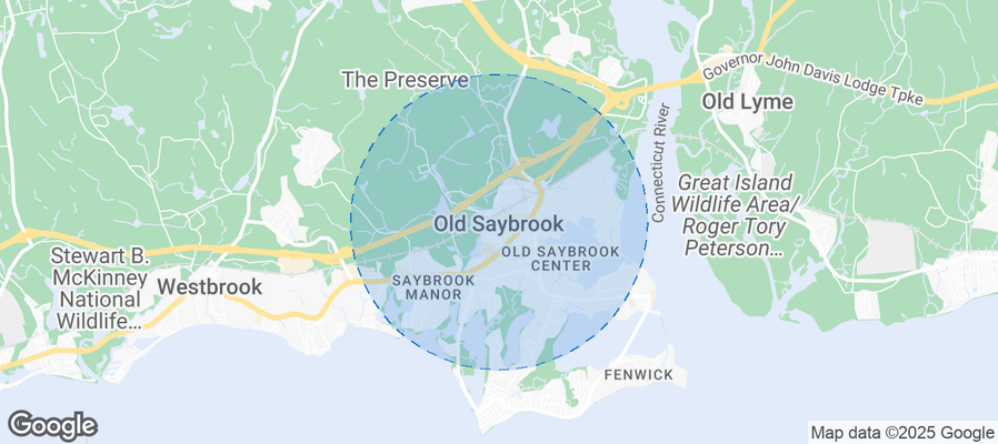 Map of Airbnb listings in Old Saybrook