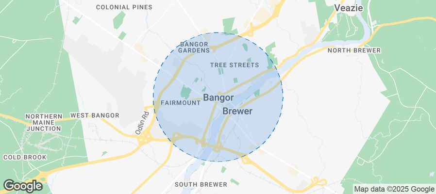 Map of Airbnb listings in Bangor