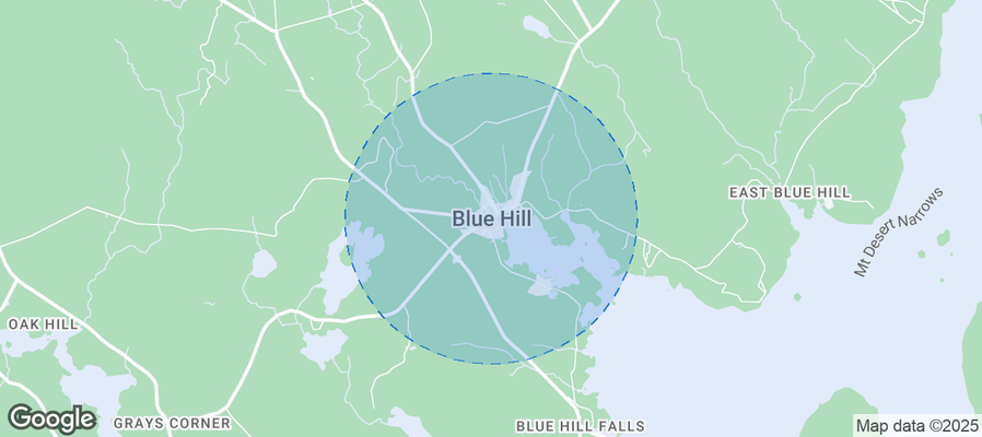 Map of Airbnb listings in Blue Hill