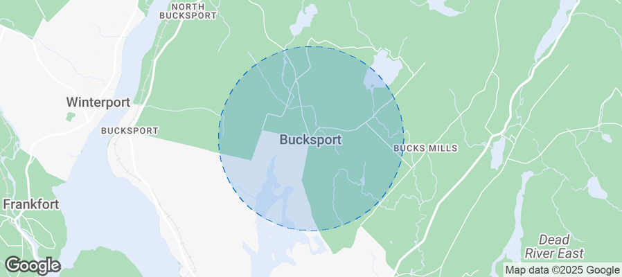 Map of Airbnb listings in Bucksport