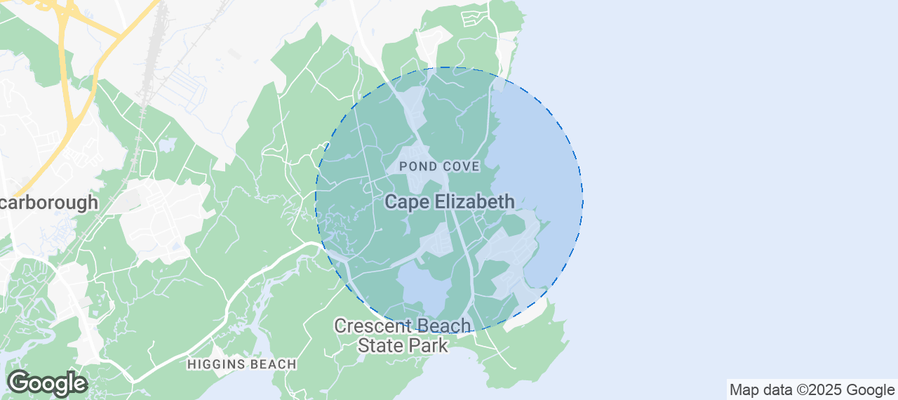 Map of Airbnb listings in Cape Elizabeth