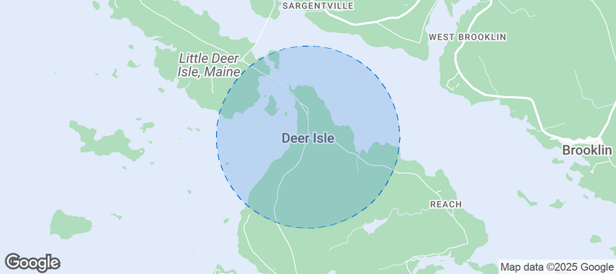Map of Airbnb listings in Deer Isle
