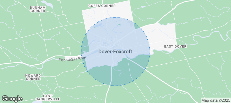 Map of Airbnb listings in Dover-Foxcroft