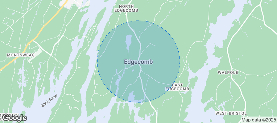 Map of Airbnb listings in Edgecomb