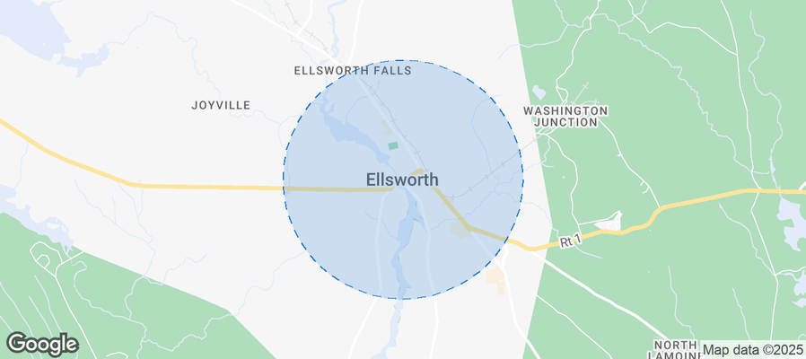 Map of Airbnb listings in Ellsworth