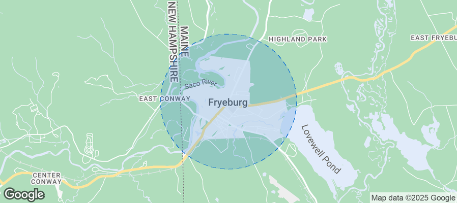 Map of Airbnb listings in Fryeburg