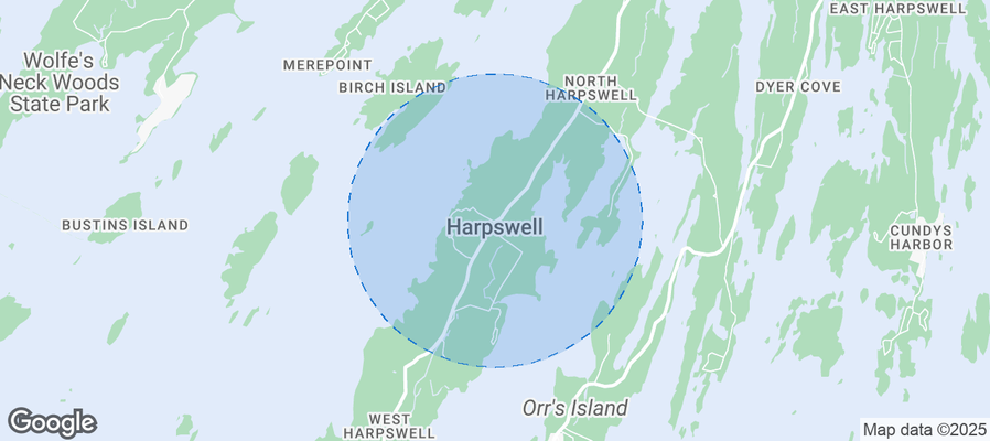 Map of Airbnb listings in Harpswell