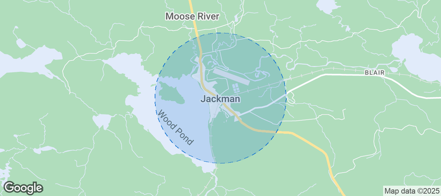 Map of Airbnb listings in Jackman