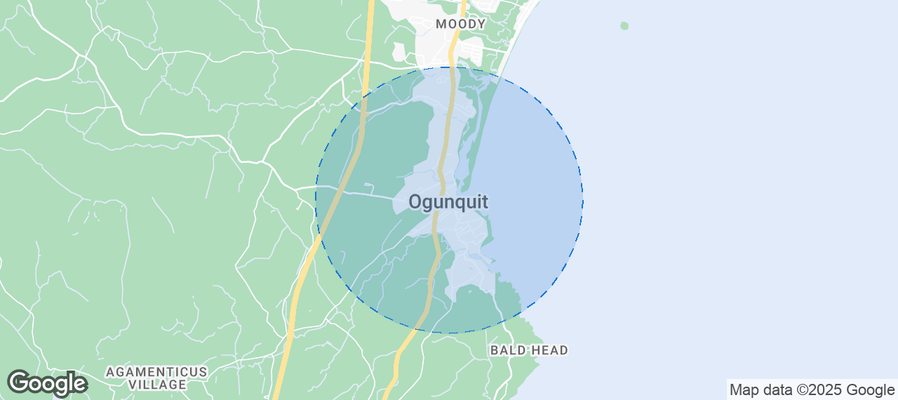 Map of Airbnb listings in Ogunquit