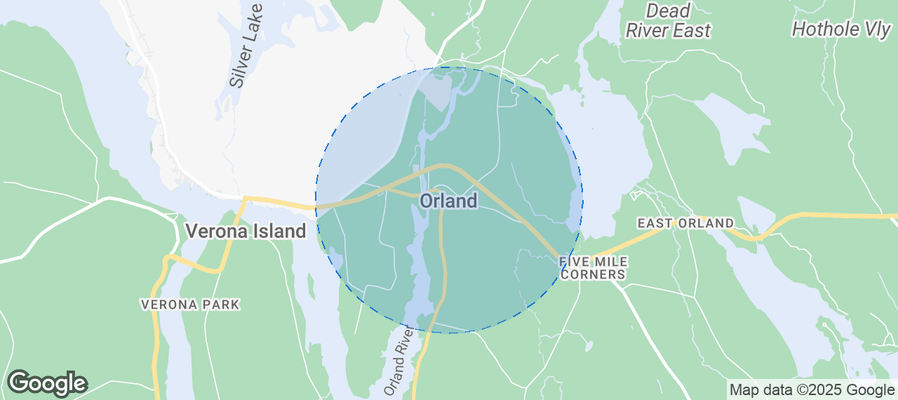 Map of Airbnb listings in Orland