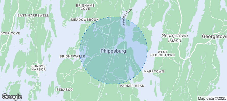 Map of Airbnb listings in Phippsburg