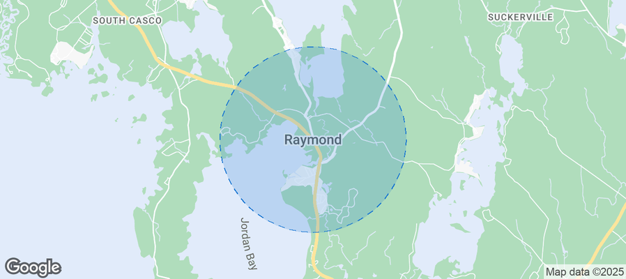 Map of Airbnb listings in Raymond