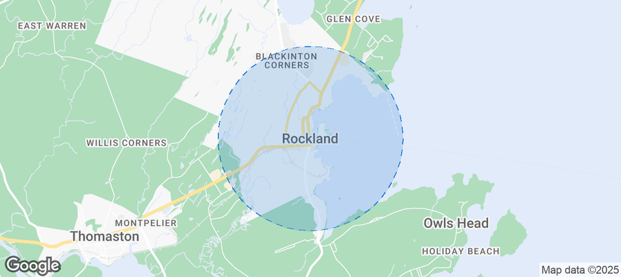 Map of Airbnb listings in Rockland