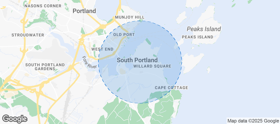 Map of Airbnb listings in South Portland
