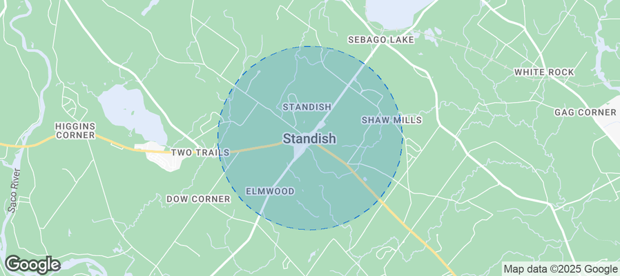Map of Airbnb listings in Standish