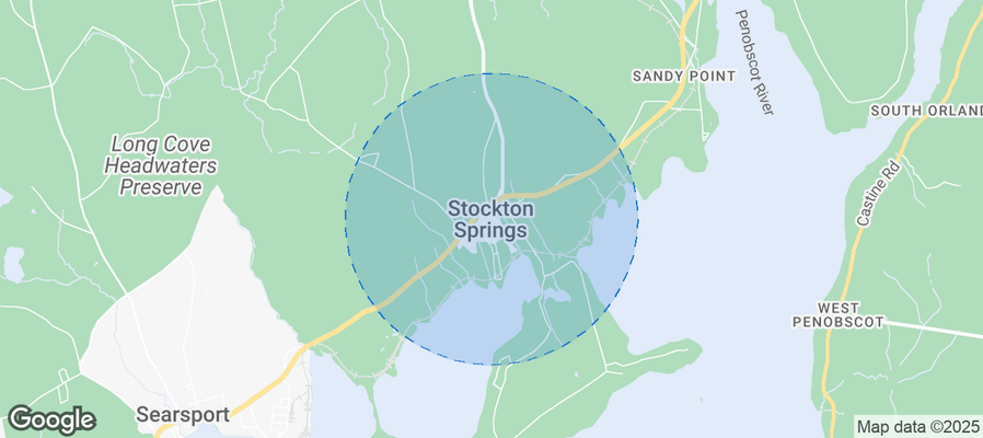 Map of Airbnb listings in Stockton Springs