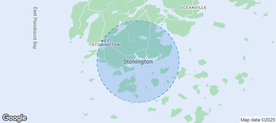 Map of Airbnb listings in Stonington