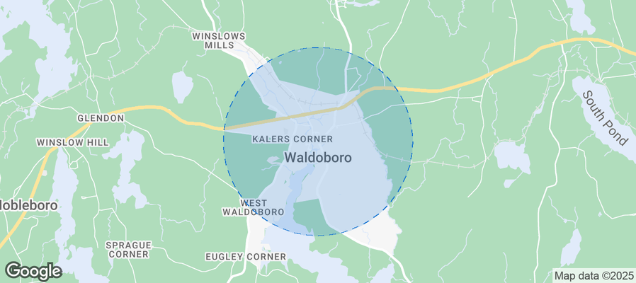Map of Airbnb listings in Waldoboro