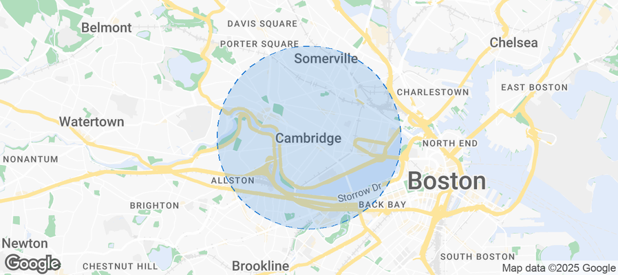 Map of Airbnb listings in Cambridge