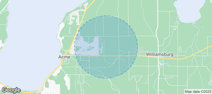 Map of Airbnb listings in Acme Township