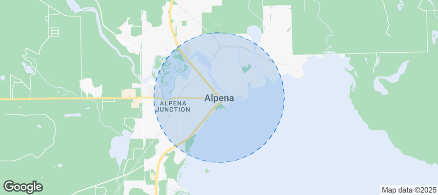 Map of Airbnb listings in Alpena