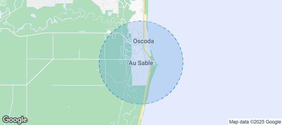 Map of Airbnb listings in Au Sable Township