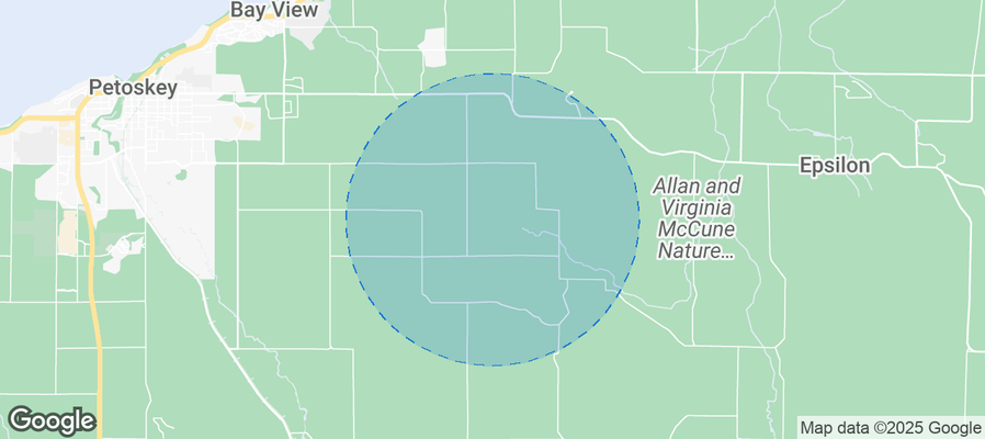Map of Airbnb listings in Bear Creek Township