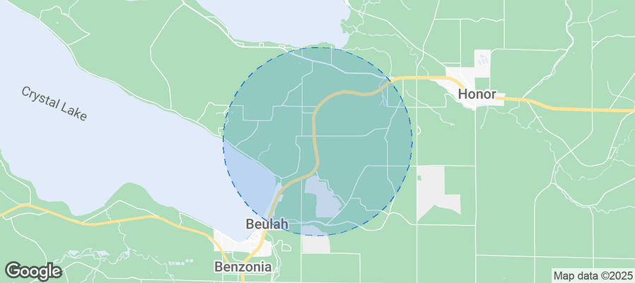 Map of Airbnb listings in Benzonia Township